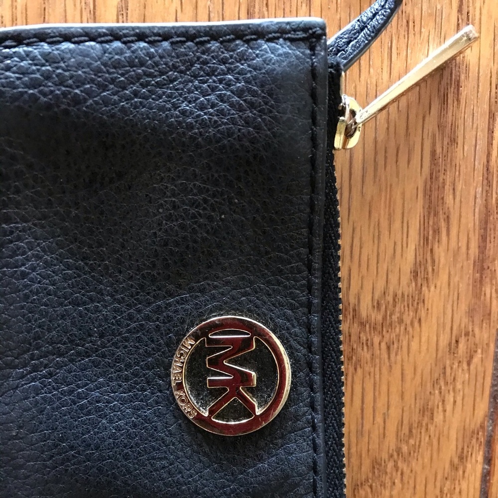 Navy Michael Kors Leather Coin Purse